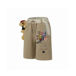 13De Marzo Clipping Logo Bear Shorts Khaki