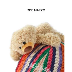 13De Marzo Colored Yarn Bear Cap