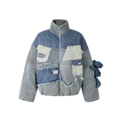 13De Marzo Denim Patch Pockets Down Jacket