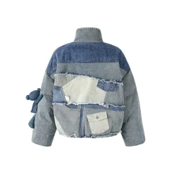 13De Marzo Denim Patch Pockets Down Jacket