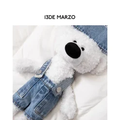 13De Marzo Denim Shoulder Down Jacket White