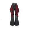 13De Marzo Detachable Shirt And Washed Flare Jeans Set Black