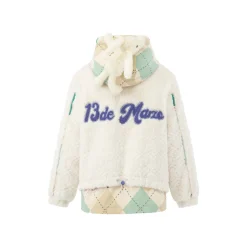 13De Marzo Diamond Check Patch Coat White
