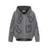13De Marzo Digital Logo Monogram Hoodie Gray