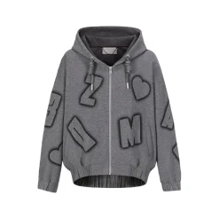 13De Marzo Digital Logo Monogram Hoodie Gray