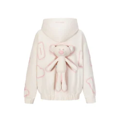13De Marzo Digital Logo Monogram Hoodie Beige