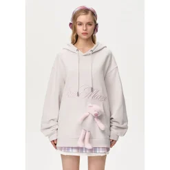 13De Marzo Dooozoo Pocket Bear Hoodie Pink