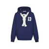 13De Marzo Doozoo Bear Adjustable String Hoodie Navy Blue
