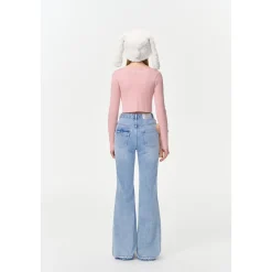 13De Marzo Doozoo Bear Buckle Cardigan Pink