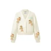 13De Marzo Doozoo Bear Knit Cardigan White