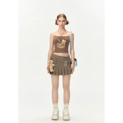 13De Marzo Doozoo Belt Skirt Brown