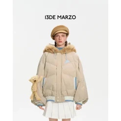 13De Marzo Doozoo Cosplay Bear Down Jacket Khaki