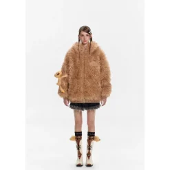 13De Marzo Doozoo Detachable Huge Ear Coat Brown