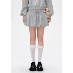 13De Marzo Doozoo Drawstring Bud Skirt Gray