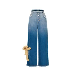 13De Marzo Doozoo Faded Denim Pants Blue