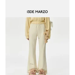 13De Marzo Doozoo Flare Sweat Pants Beige