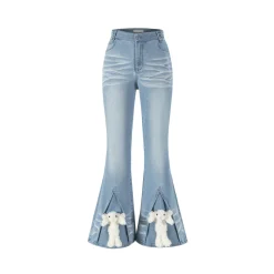 13De Marzo Doozoo Flare Washed Jeans Blue