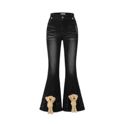 13De Marzo Doozoo Flare Washed Jeans Black