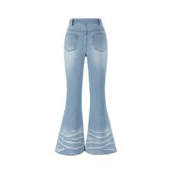 13De Marzo Doozoo Flare Washed Jeans Blue