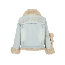 13De Marzo Doozoo Fleece Patchwork Denim Jacket Blue