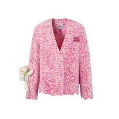 13De Marzo Doozoo Fruit Weave Cardigan Pink
