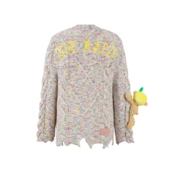 13De Marzo Doozoo Fruit Weave Cardigan White