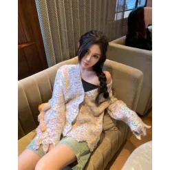 13De Marzo Doozoo Fruit Weave Cardigan White