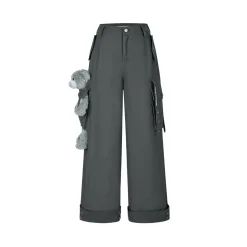13De Marzo Doozoo Giant Bear Cargo Pants Dark Grey
