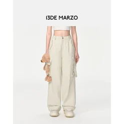 13De Marzo Doozoo Giant Bear Cargo Pants Khaki