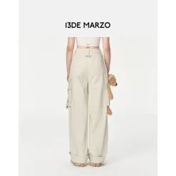 13De Marzo Doozoo Giant Bear Cargo Pants Khaki
