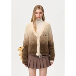 13De Marzo Doozoo Gradient Cardigan Khaki