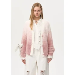 13De Marzo Doozoo Gradient Cardigan Pink
