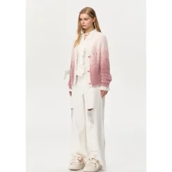 13De Marzo Doozoo Gradient Cardigan Pink