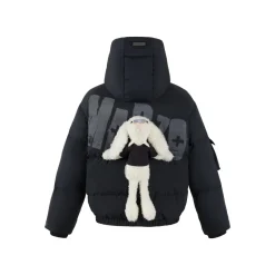 13De Marzo Doozoo Graffiti Logo Down Jacket Black