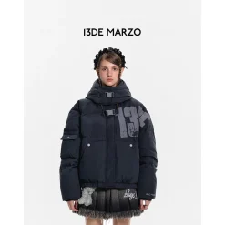 13De Marzo Doozoo Graffiti Logo Down Jacket Black