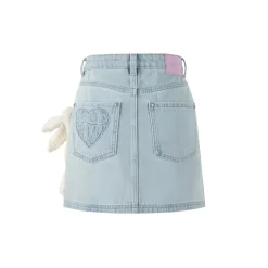 13De Marzo Doozoo Heart Logo Denim Skirt Blue