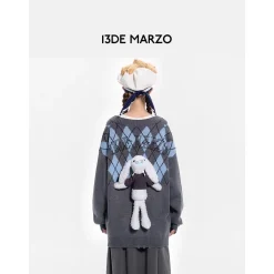 13De Marzo Doozoo ID Card Retro Cardigan Blue