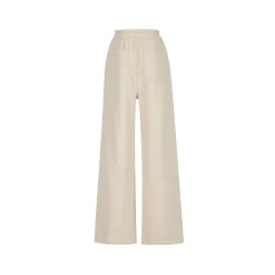 13De Marzo Doozoo Knee Hollow Out Heart Sweat Pants Apricot