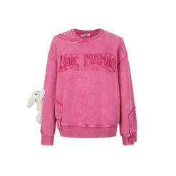 13De Marzo Doozoo Malposition Washed Sweater Pink