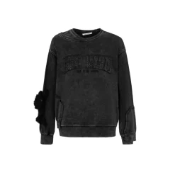 13De Marzo Doozoo Malposition Washed Sweater Black