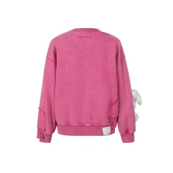13De Marzo Doozoo Malposition Washed Sweater Pink