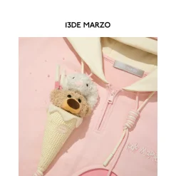 13De Marzo Doozoo Melt Ice Cream Hoodie Pink