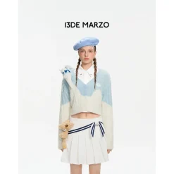 13De Marzo Doozoo Melt Ice Cream Knit Cardigan Blue