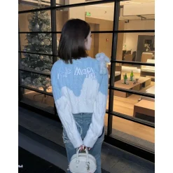 13De Marzo Doozoo Melt Ice Cream Knit Cardigan Blue