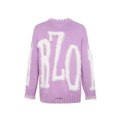 13De Marzo Doozoo Mohair Logo Sweater Purple