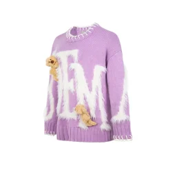 13De Marzo Doozoo Mohair Logo Sweater Purple