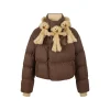 13De Marzo Doozoo Neck Round Down Jacket Brown