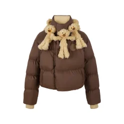 13De Marzo Doozoo Neck Round Down Jacket Brown