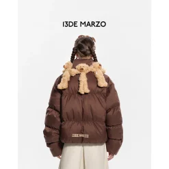 13De Marzo Doozoo Neck Round Down Jacket Brown