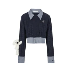 13De Marzo Doozoo Nostalgia Shirt Sweater Navy
